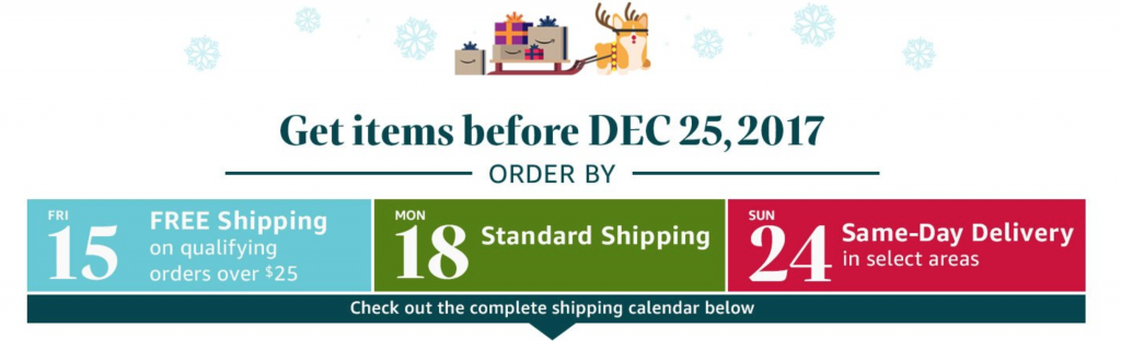 ALERT! Amazon Holiday Shipping Deadlines!