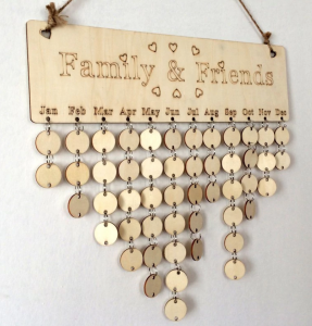 DIY Wooden Family And Friends Birthday Calendar Just $3.99 Shipped!