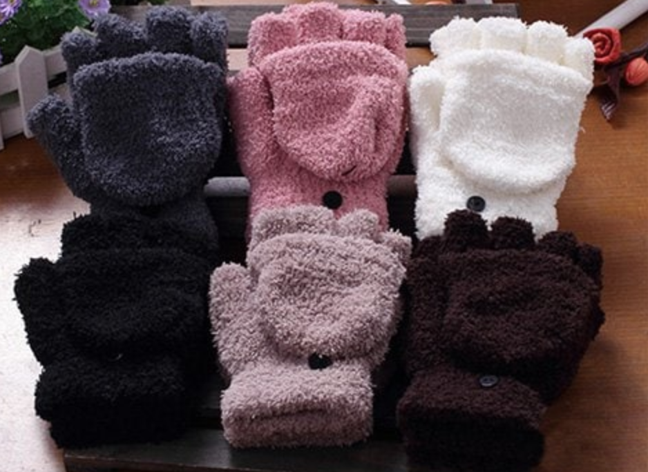 Hooded Winter Gloves With Exposed Fingers Just $1.89 Shipped!