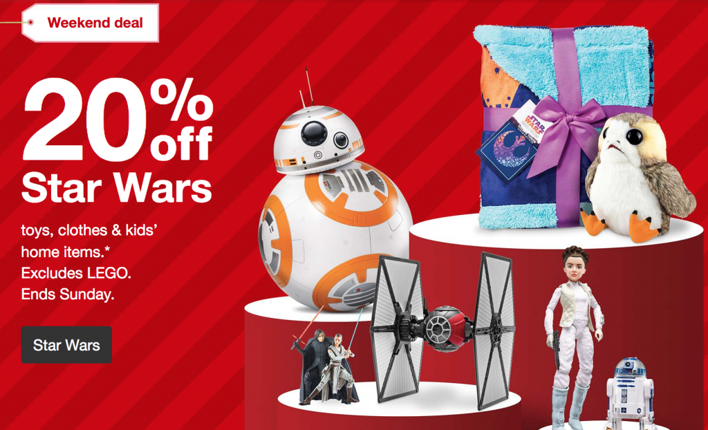 20% Off Star Wars At Target Through Sunday!