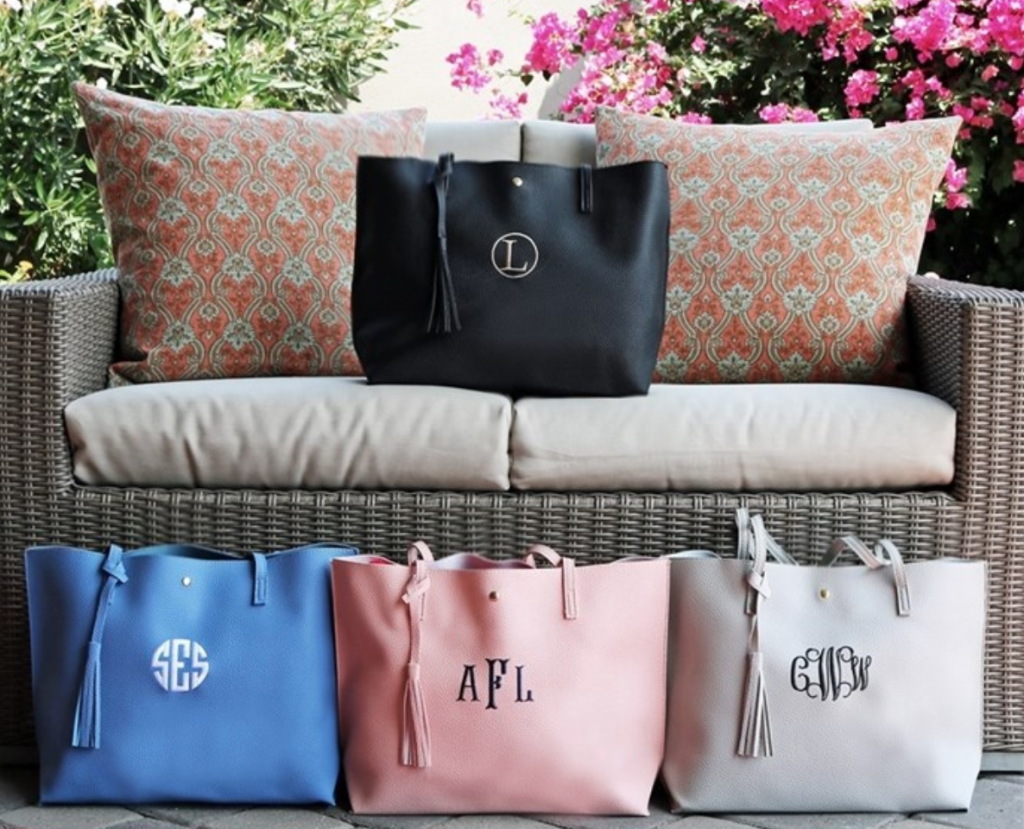 Personalized Tassel Totes Just $13.99! So Cute!