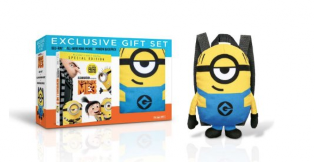 Blu-Ray/DVD Combo & Minions Backpack Despicable Me 3 Gift Set Just $15.96!