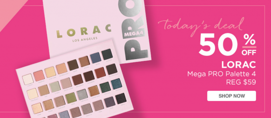 LORAC Mega PRO Eyeshadow Palette 4 Just $29.50 Today Only! (Reg. $59.00)