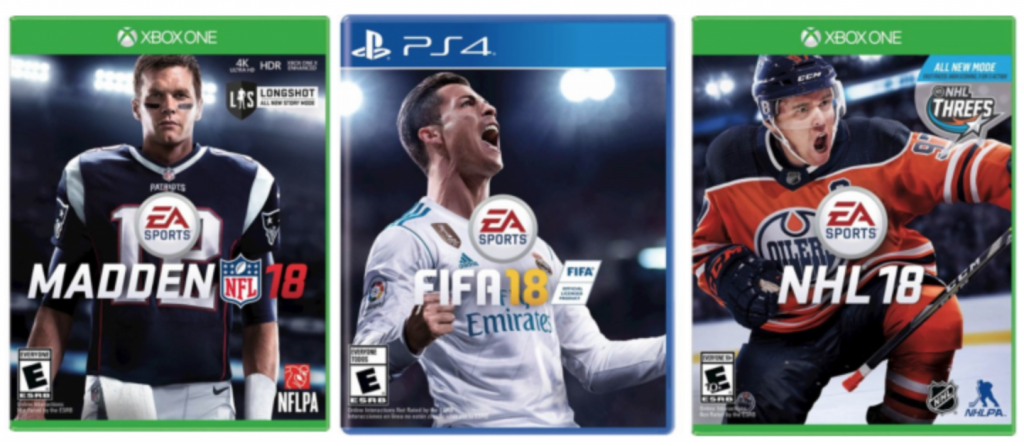 Madden 18, FIFA 18, NHL 18 Just $39.99 Today Only! Pick Up In-Store For Christmas!