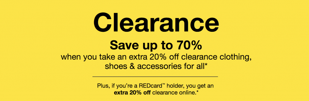 REDCard Holders Get An Additional 20% Off Clearance Online At Target!