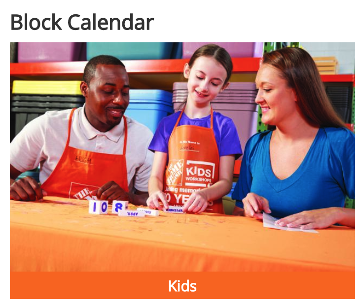 FREE Block Calendar Building Workshop For Kids At Home Depot!