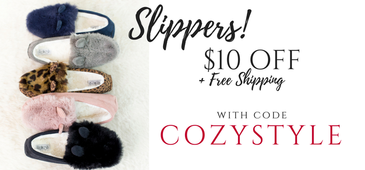 Style Steals at Cents of Style! CUTE Cozy Slippers for $10.00 off! FREE SHIPPING!