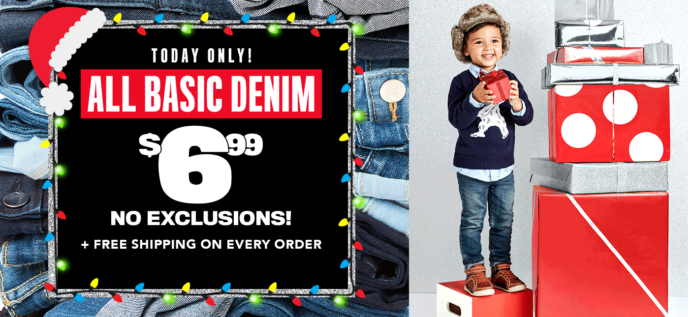 The Children’s Place: Basic Denim Only $6.99 + FREE SHIPPING! TODAY ONLY!