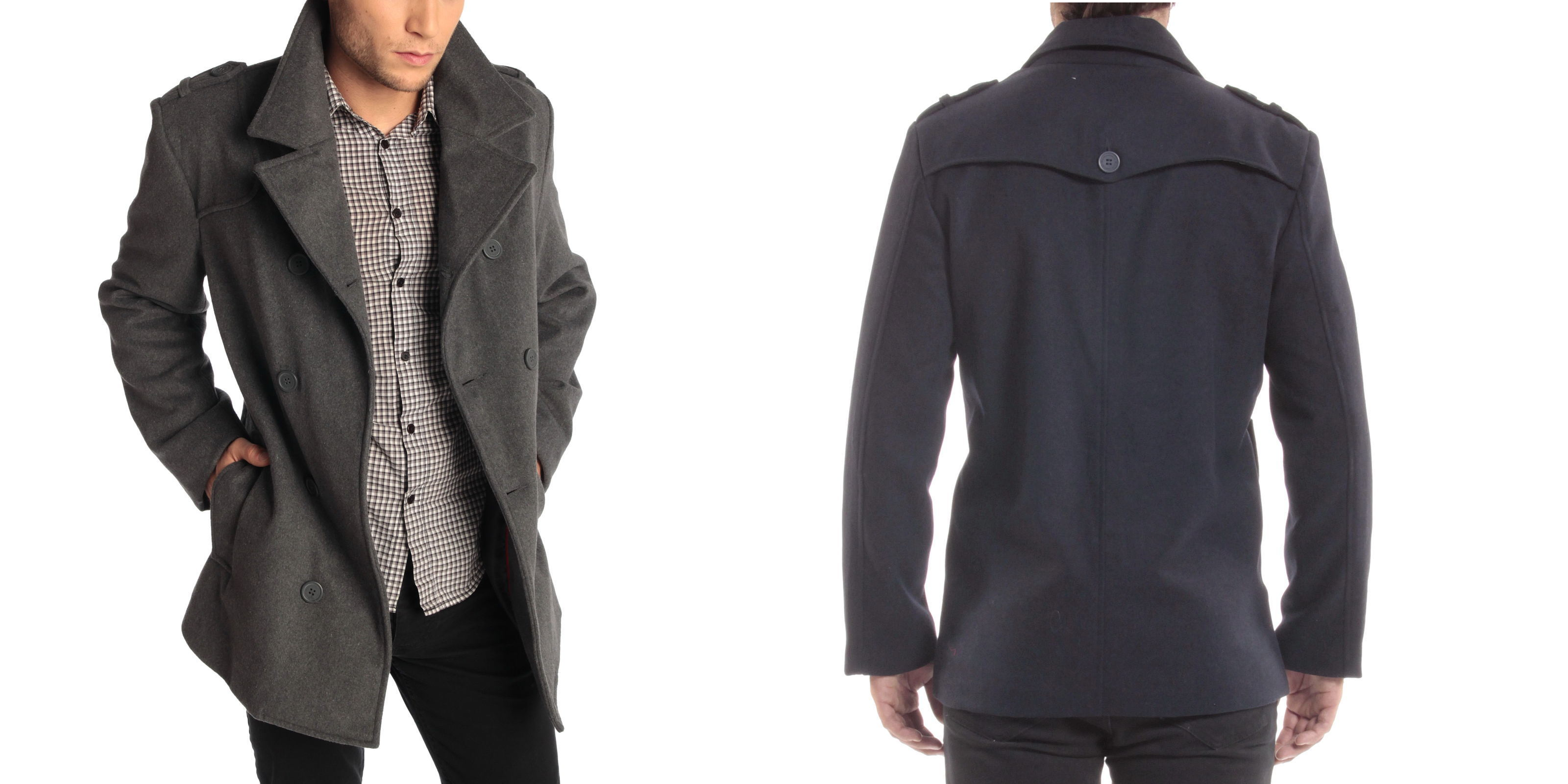 Alpine Swiss Men’s Wool Blend Double Breasted Pea Coat Only $29.99!!