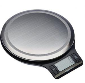 AmazonBasics Stainless Steel Digital Kitchen Scale with LCD Display (Batteries Included) – $6.98