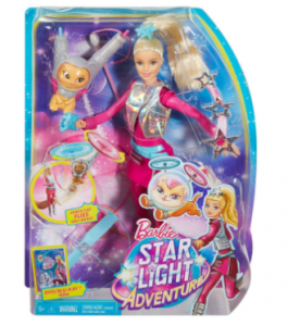Barbie Star Light Galaxy Barbie Doll & Flying Cat – $13! 