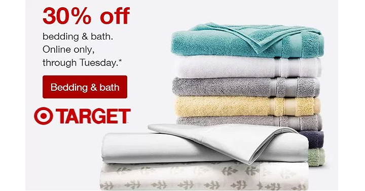 Target: Save 30% Off Bedding & Bath Online!