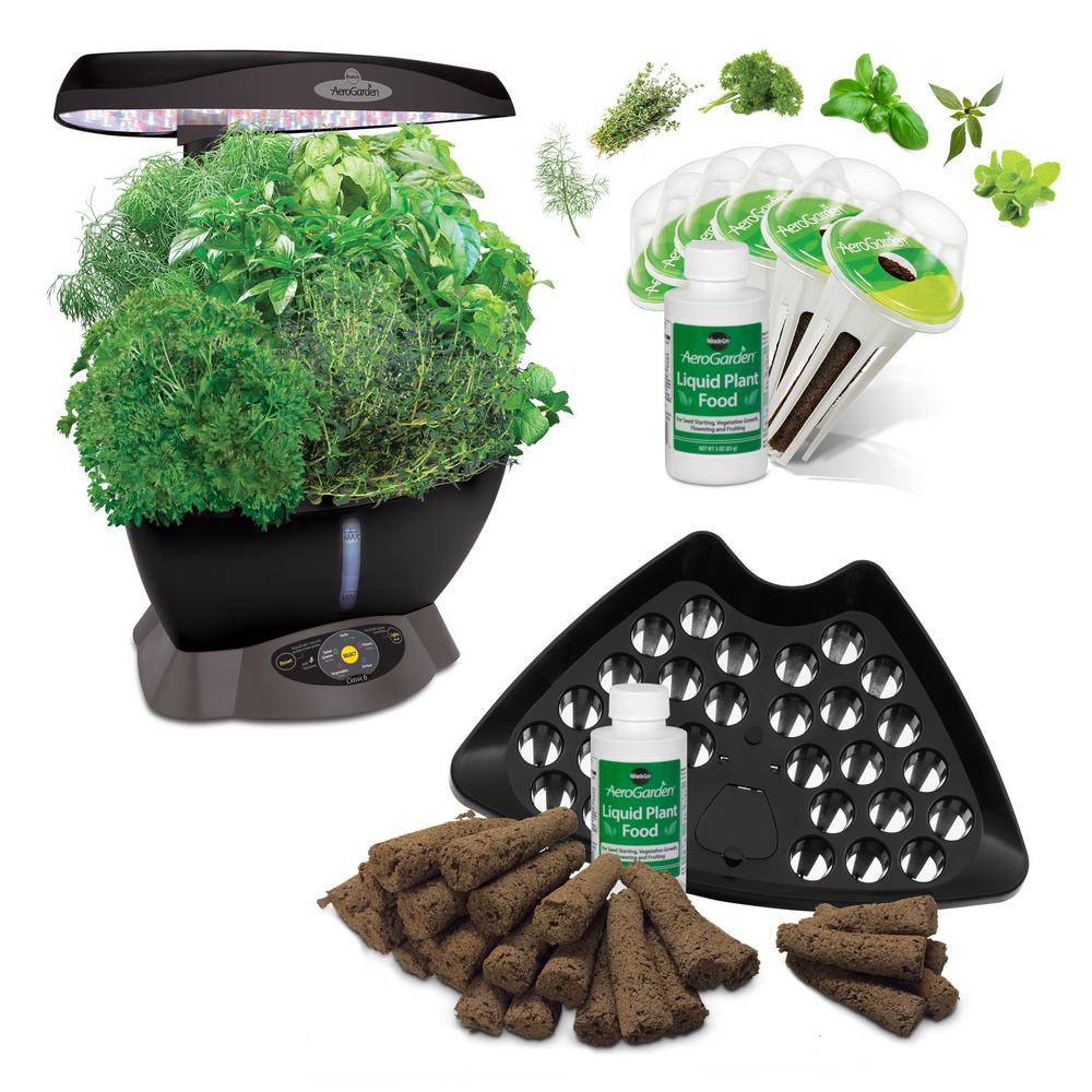 AeroGarden Classic 6 Smart Garden Plus Seed Starting System Only $79.95! (Reg $199.95)