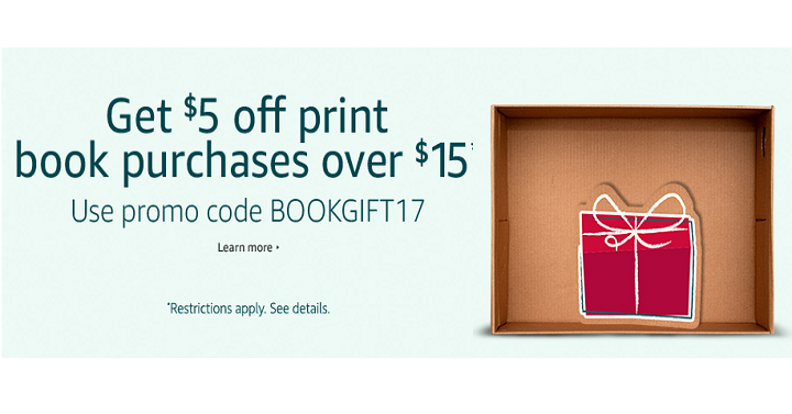 Amazon: Take $5 off Book Purchases of $15 or more! Deal Extended!