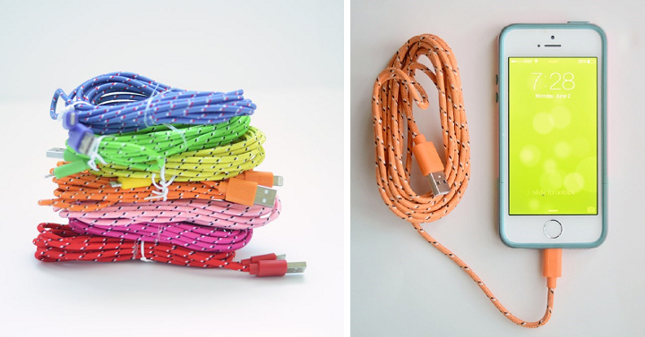 10-Foot iPhone Lightning Rope Cable Just $3.99! Perfect Stocking Stuffer!