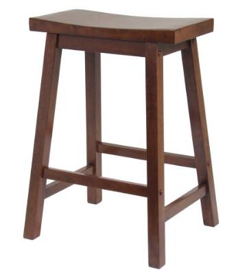 Winsome Saddle Seat 24-Inch Counter Stool (Walnut) – Only $18.20!