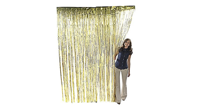 Metallic Gold Foil Fringe Shiny Curtains for Party – Just $5.99!
