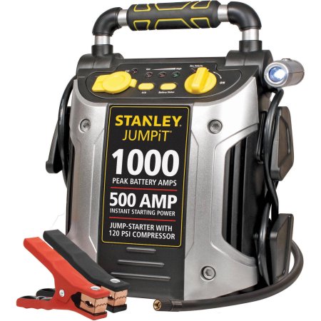 Stanley 1000 Amp Peak Jump Starter with Compressor Only $59.98! (Reg $99.00)