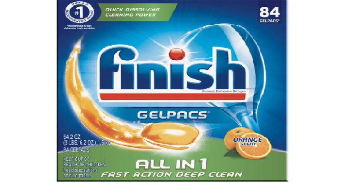 Finish All In 1 Gelpacs Dishwasher Detergent Tablets Only $10.23 Shipped!