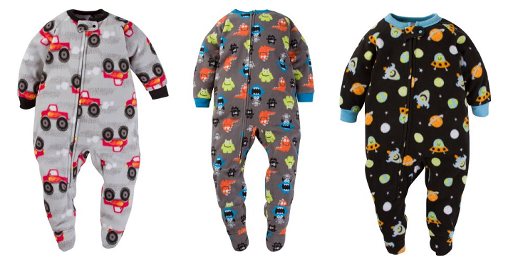 Gerber Baby Toddler Microfleece Footed Blanket Sleepers Only $4.50!