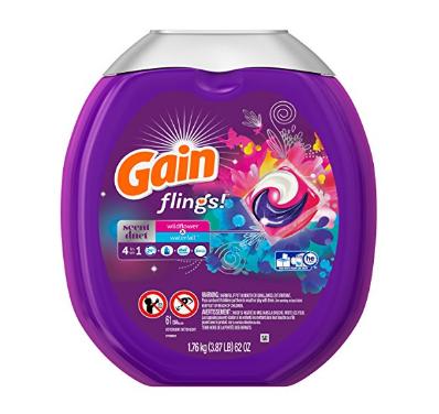 Gain Flings Scent Duets Laundry Detergent Pacs (Wildflower and Waterfall Scent) 61 Count – Only $12.17!
