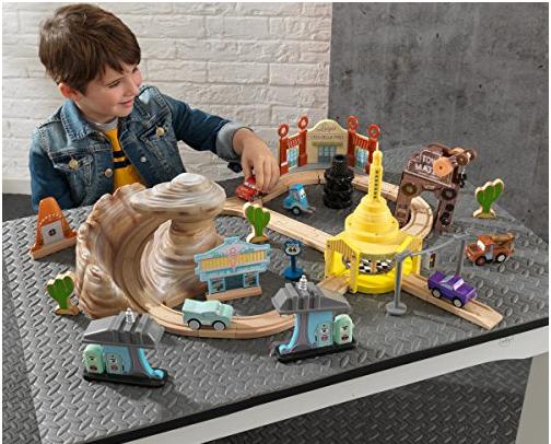 KIDKRAFT Disney Pixar Cars 3 Radiator Springs 50 Piece Wooden Track Set with Accessories – Only $30!