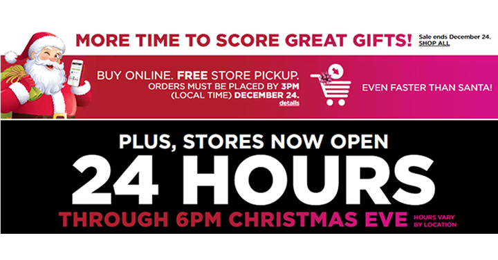Need a last minute gift? Get it in time! Kohl’s has in store pick up!
