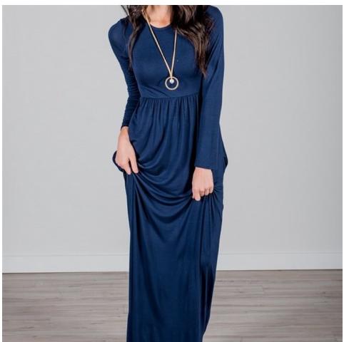 Long Sleeve Maxi With Pockets – Only $24.99!