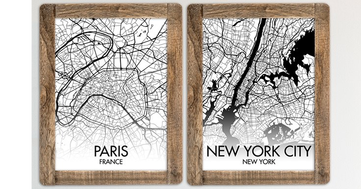 City Map Prints in 11×14 or 8×10 – Just $3.49!