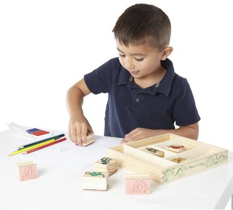 Melissa & Doug Wooden Stamp Set: Dinosaurs – Only $5.53! *Add-On Item*