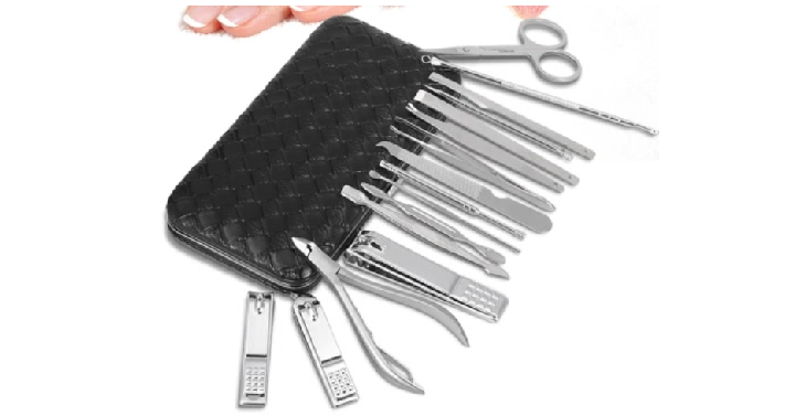 HURRY! 16-Piece Stainless Steel Manicure/Pedicure Set With Case Just $7.29 Shipped!
