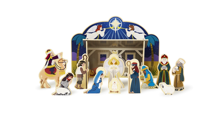 Melissa & Doug Classic Wooden Christmas Nativity Set – Just $20.97!