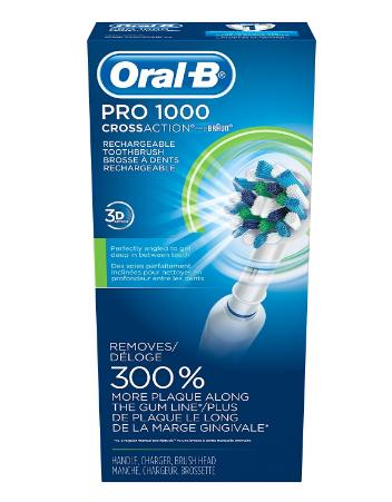 Oral-B White Pro 1000 Power Rechargeable Toothbrush – Only $19.99!