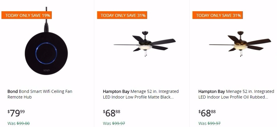 Today ONLY! Save on Ceiling Fans at Home Depot!