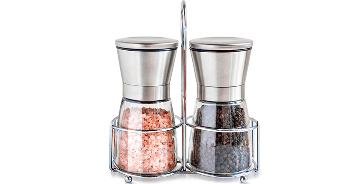 Salt Grinder and Pepper Mill Set with Adjustable Coarseness – Just $14.99!