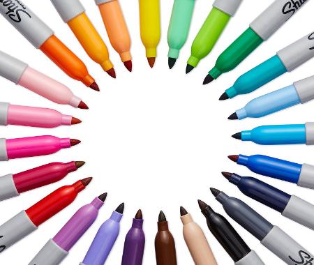 Sharpie Permanent Markers, Fine Point, Assorted Colors, 24-Count – Only $8.13!
