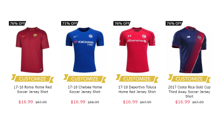 WOW! $16.99 Soccer Jersey Flash Sale & $10 Off Orders Of $50 Or More!