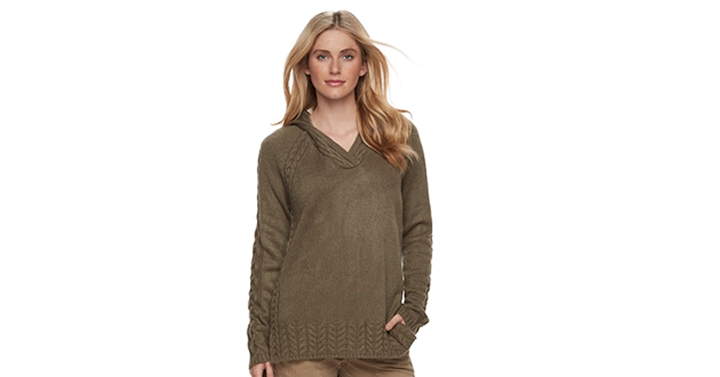 EXTRA STACKABLE 15% CODE &ndash; EXTENDED! Kohl&rsquo;s Friends & Family Sale! 25% Off Everything Code! Earn Kohl&rsquo;s Cash! Stacking Codes! Spend Your Kohl&rsquo;s Cash! Women&rsquo;s SONOMA Goods for Life Cable Knit Hooded Sweater &ndash; Just $19.11!