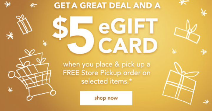 Get A FREE $5.00 eGift Card When You Select In-store Pick Up At Toys R Us!