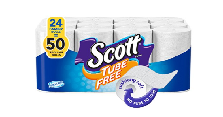 Scott Tissue Tube-Free Toilet Paper (50 Regular Rolls) Only $9.97 Shipped! That’s Only $0.20 per Regular Roll!