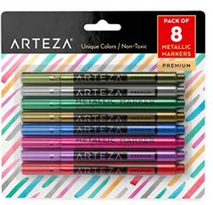 Arteza Wine Glass Metallic Markers – Pens (Set of 8) $9.49