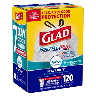 Glad ForceFlexPlus Trash Bags 120 Count Only $12.54!