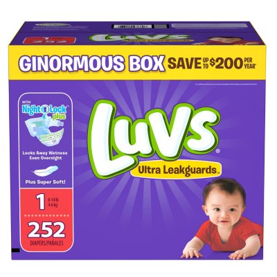 Sam’s Club: Luvs Ultra Leakguards Diapers Starting at Only $.08 Per Diaper!!