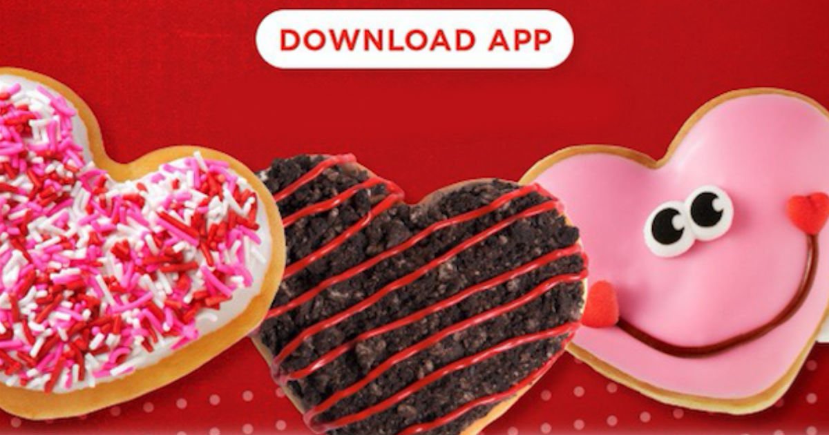 Free Valentine’s Doughnut with the Krispy Kreme App! Tomorrow!