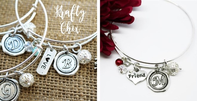 Personalized Charm Bangle Bracelet – Just $4.99!