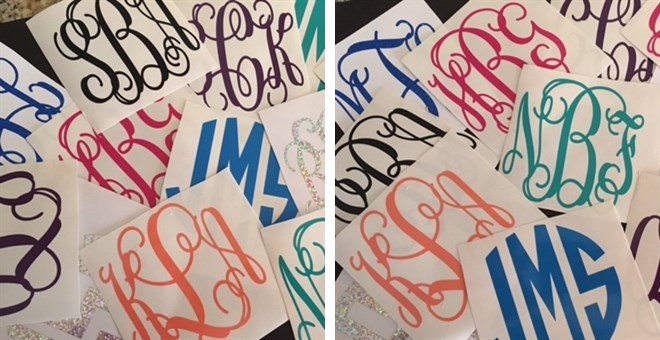 Personalized Monogram Decals from Jane – Just $1.99!