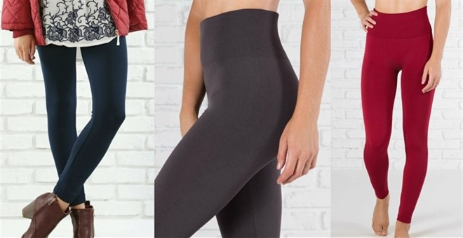 Slimming Tummy Control Fleece Lined Leggings from Jane – Just $6.99!