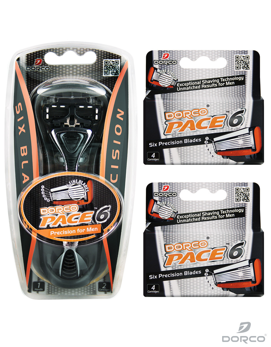 Dorco: Pace 6 Combo Set Only $10.00 Shipped! (Reg $22.15) Includes 10 Cartridges!