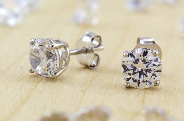 Simulated Diamond Sterling Silver Studs Only $2.99 Shipped!