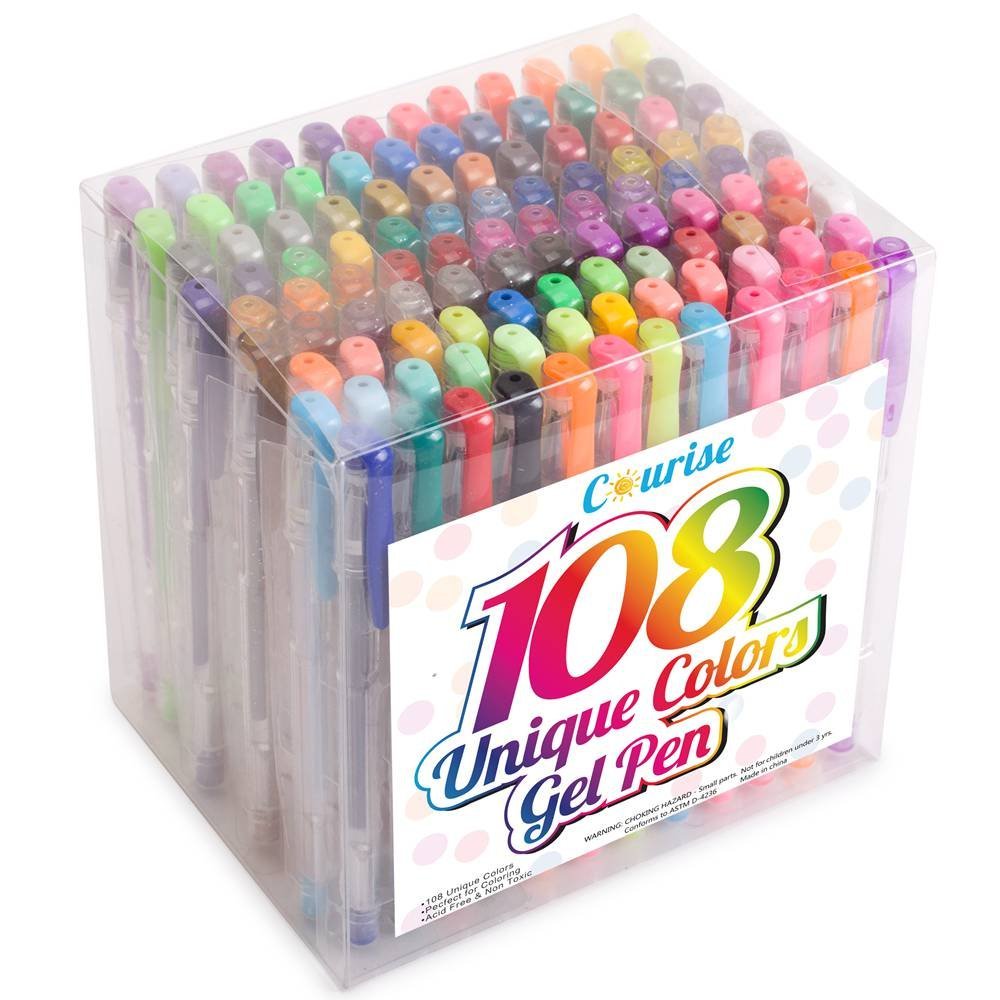 Courise 108 Unique Color Gel Pens Only $12.96!